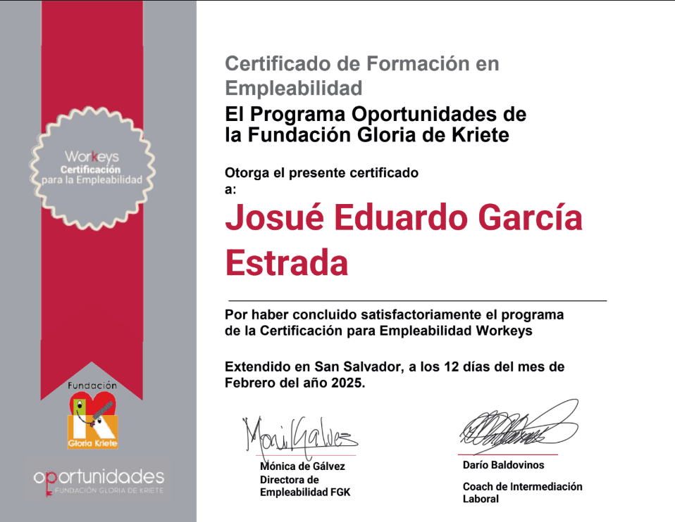 Certificate of Training in Employability